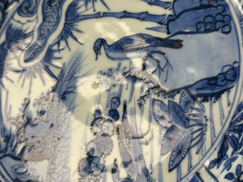 A Chinese blue and white 'Birds Beside the Water' plate - 图11