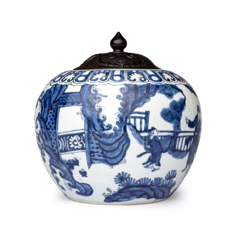 A rare Chinese blue and white weiqi jar - 图2