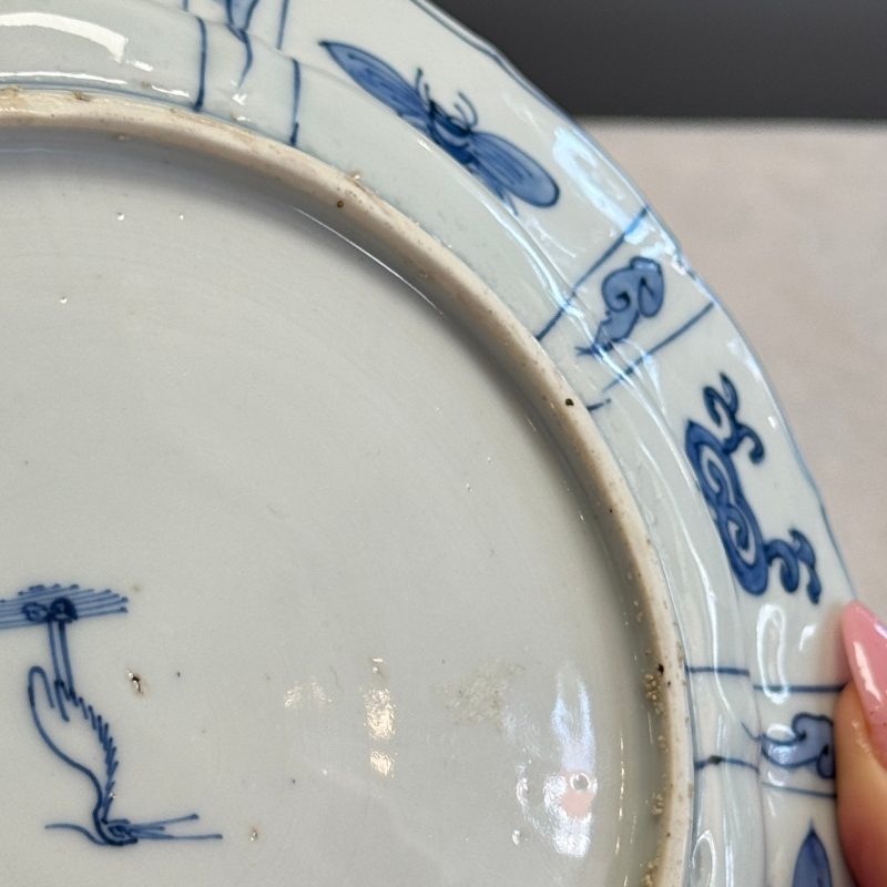 A Chinese blue and white 'Grasshopper and Butterfly' plate - 图22