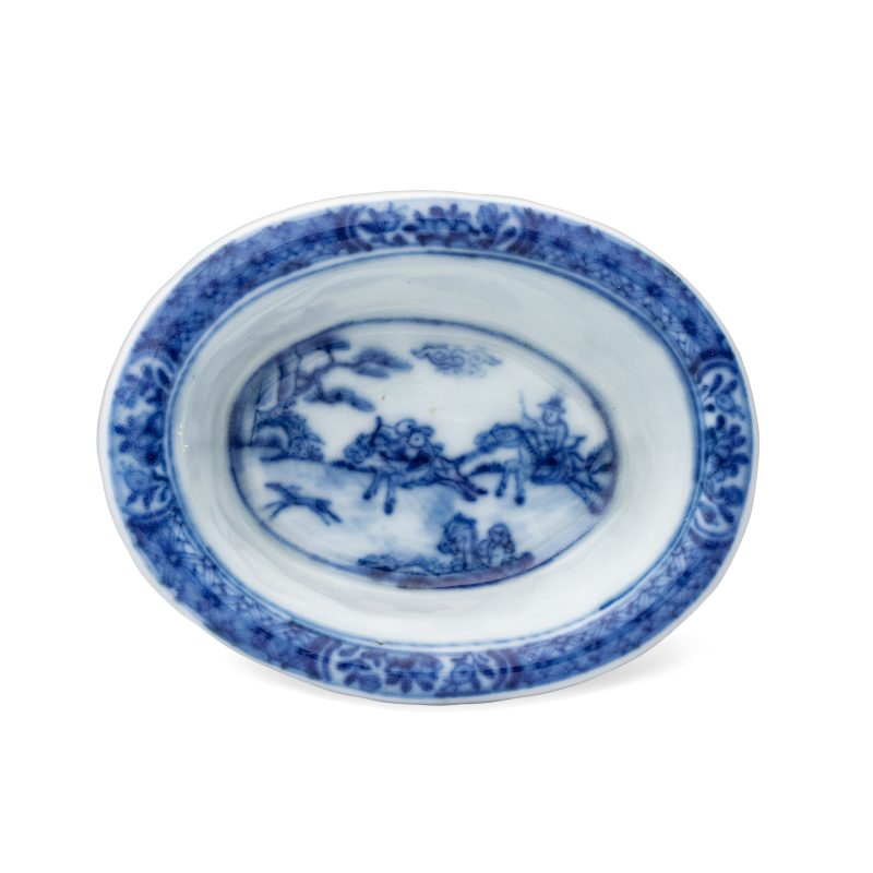 Three Chinese blue and white reticulated salts after European silver models - 图16
