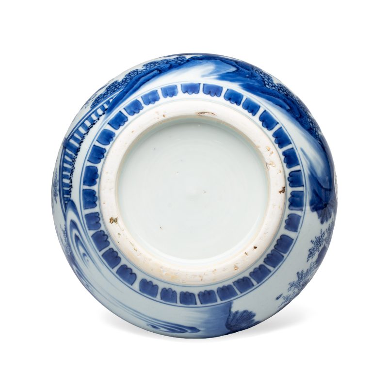 A fine Chinese blue and white ‘Scholars’ double-gourd vase - 图5