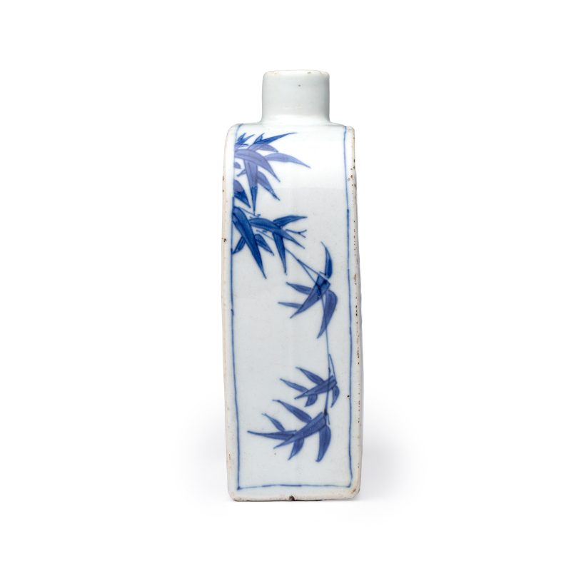 A Chinese blue and white 'Roosters' tea caddy - 图3