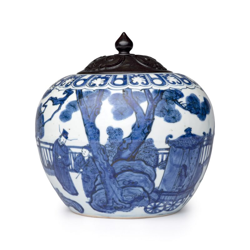 A rare Chinese blue and white weiqi jar - 图4