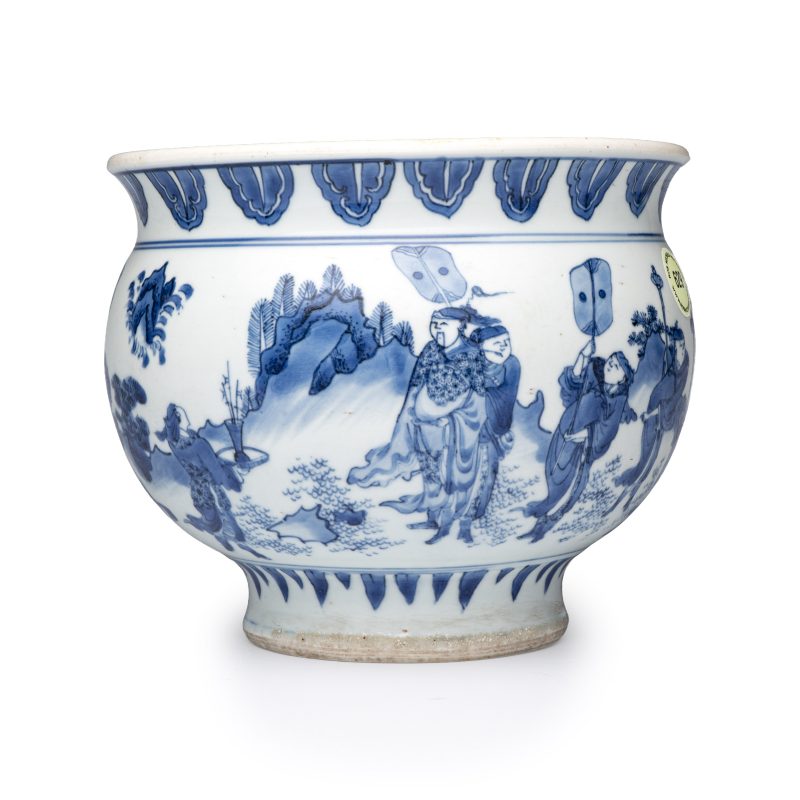 平升三級 | A rare Chinese blue and white 'Ping Sheng San Ji 平升三級' censer - 图2