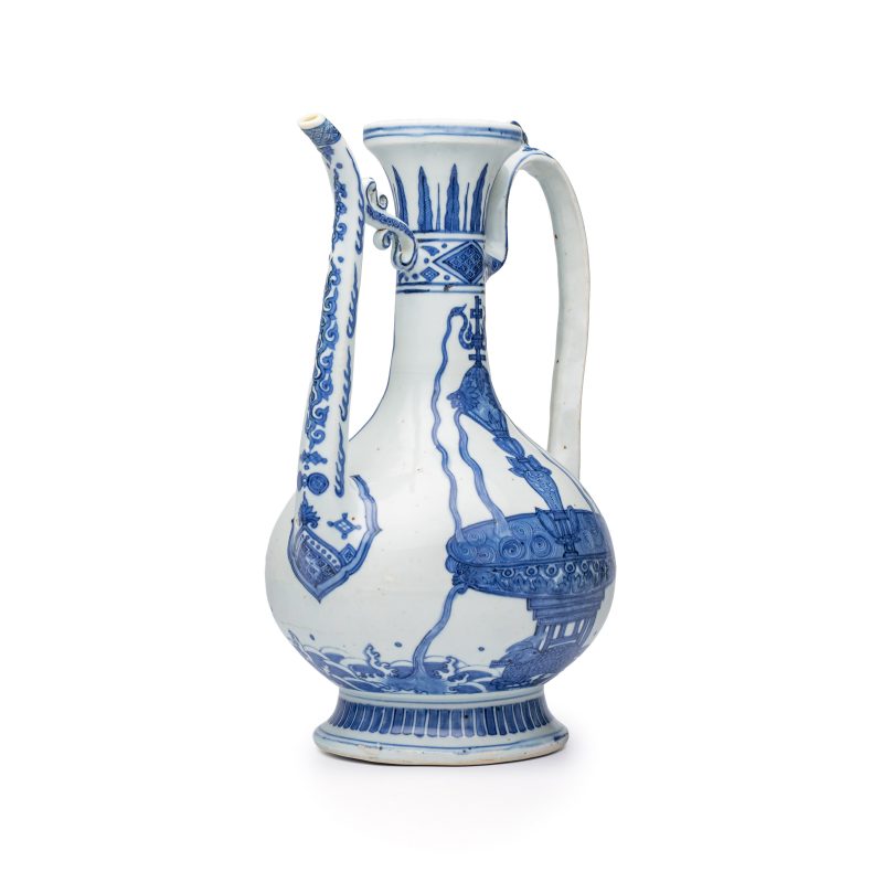 A Chinese blue and white 'Magic Fountain' ewer - 图2