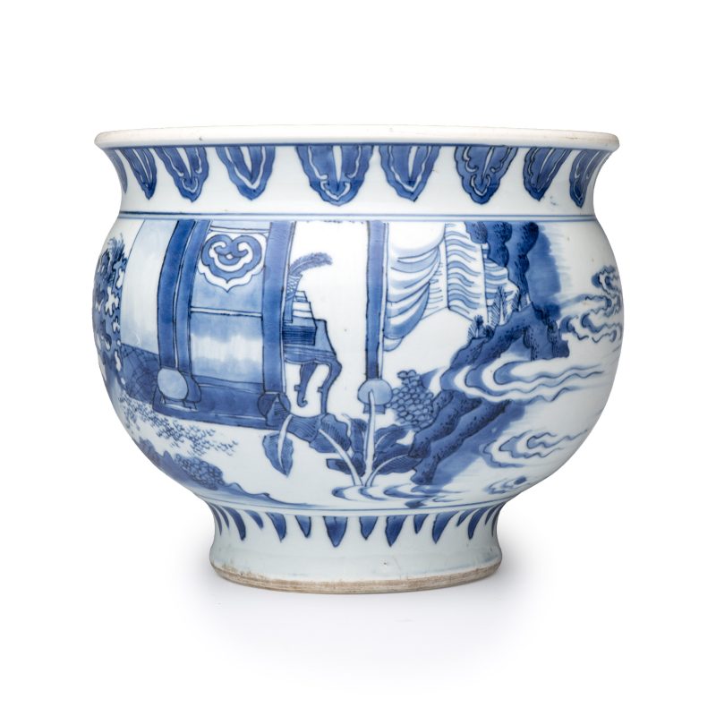平升三級 | A rare Chinese blue and white 'Ping Sheng San Ji 平升三級' censer - 图4