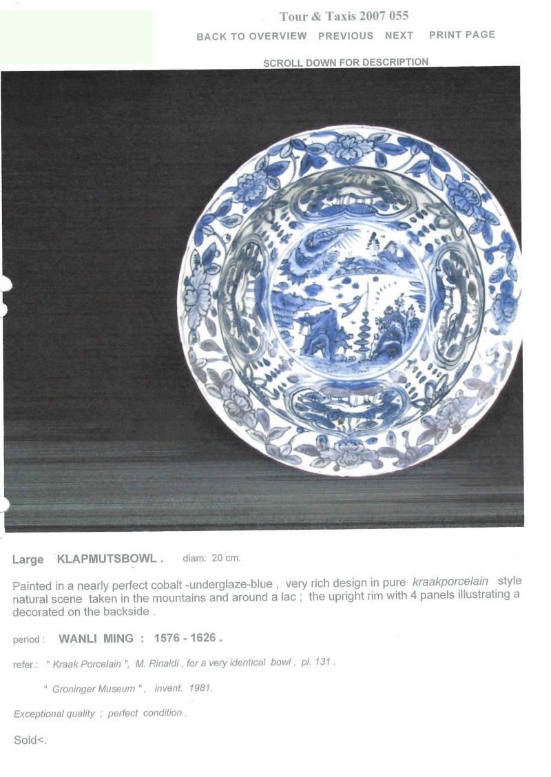 A Chinese blue and white 'Klapmuts' bowl - 图4