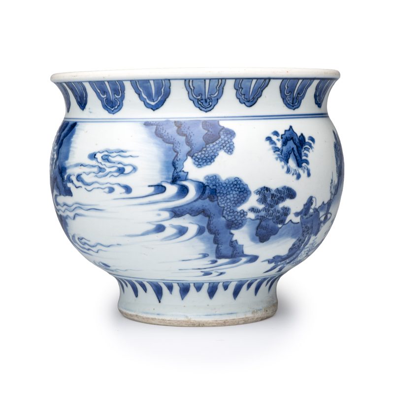 平升三級 | A rare Chinese blue and white 'Ping Sheng San Ji 平升三級' censer - 图5