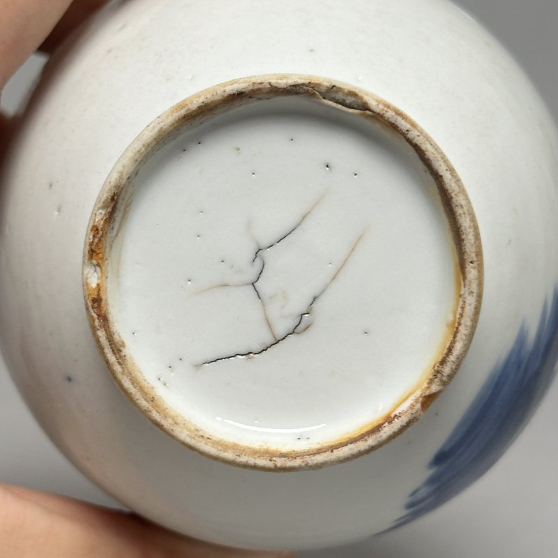 清晚期 青花花卉纹赏瓶 - 图7