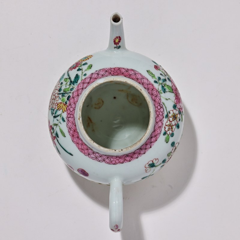 清雍正 粉彩菊花纹茶壶 - 图6