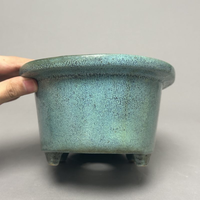 清中期 炉钧釉花盆 - 图3