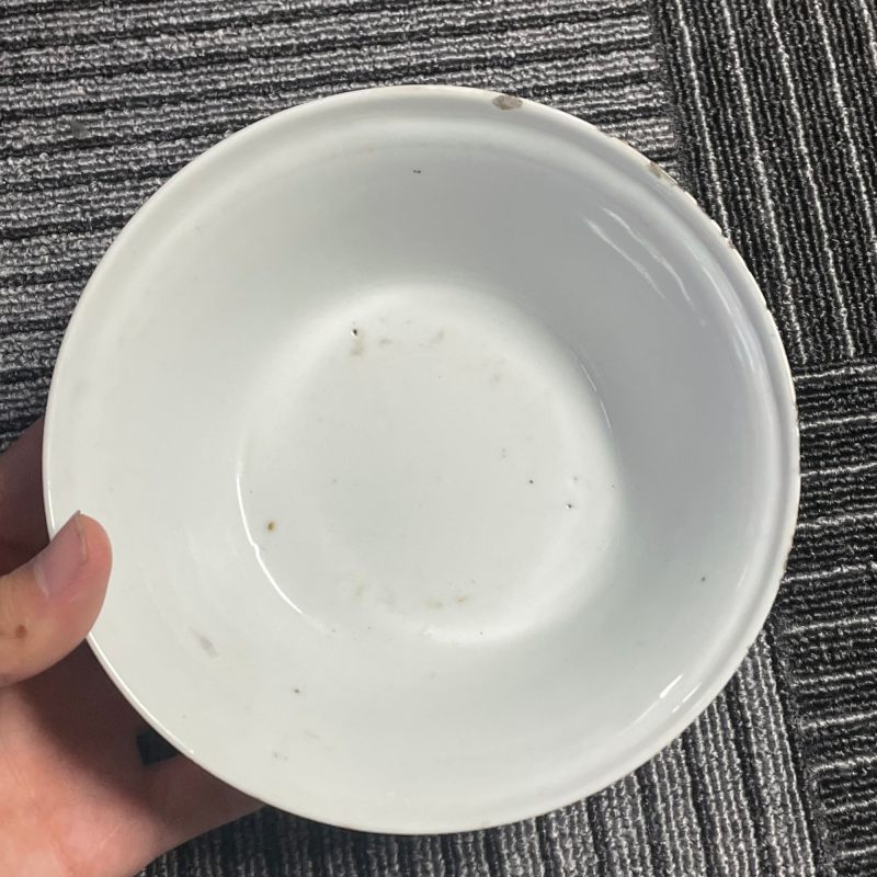 清晚期 青花诗纹碗 - 图7