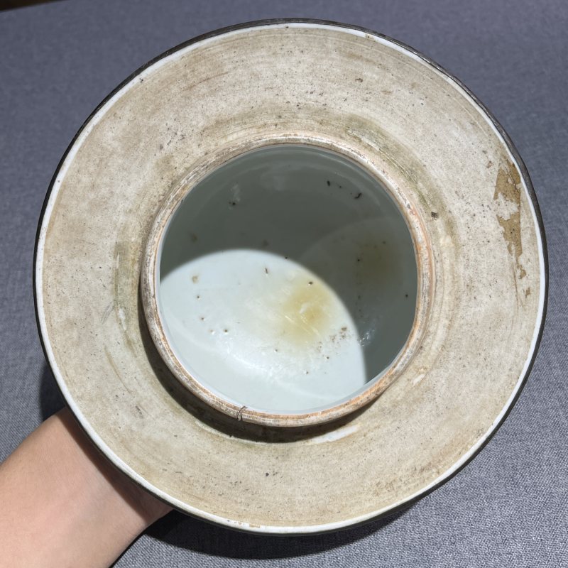 清晚期青花人物故事将军罐 - 图7