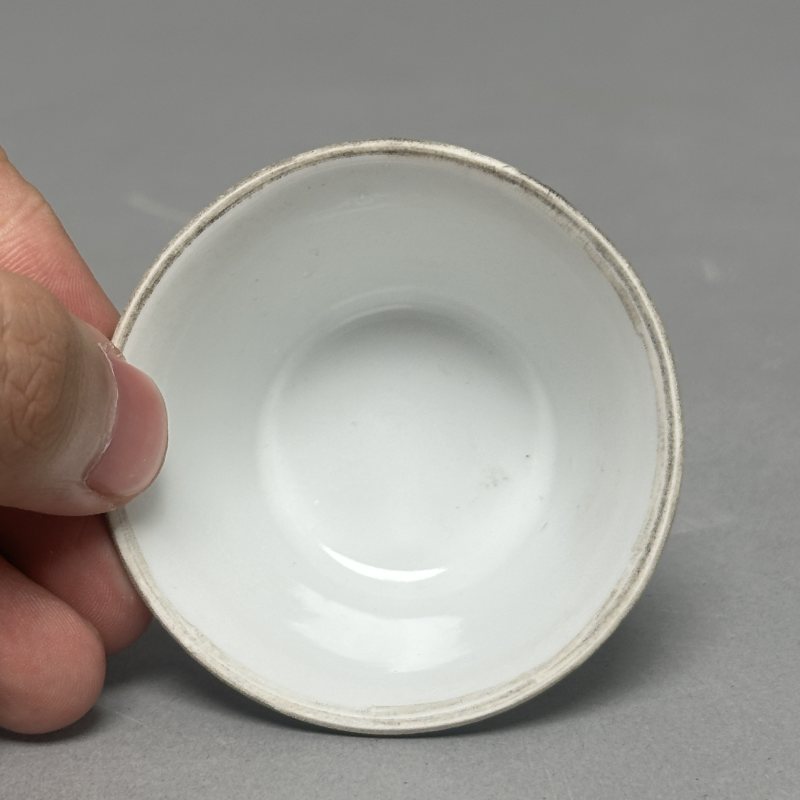 解放初 粉彩山水套杯一组 - 图12