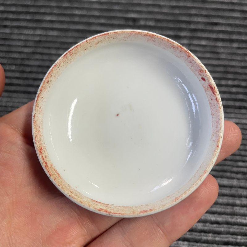 清晚期 青花云龙纹小印泥盒 - 图7