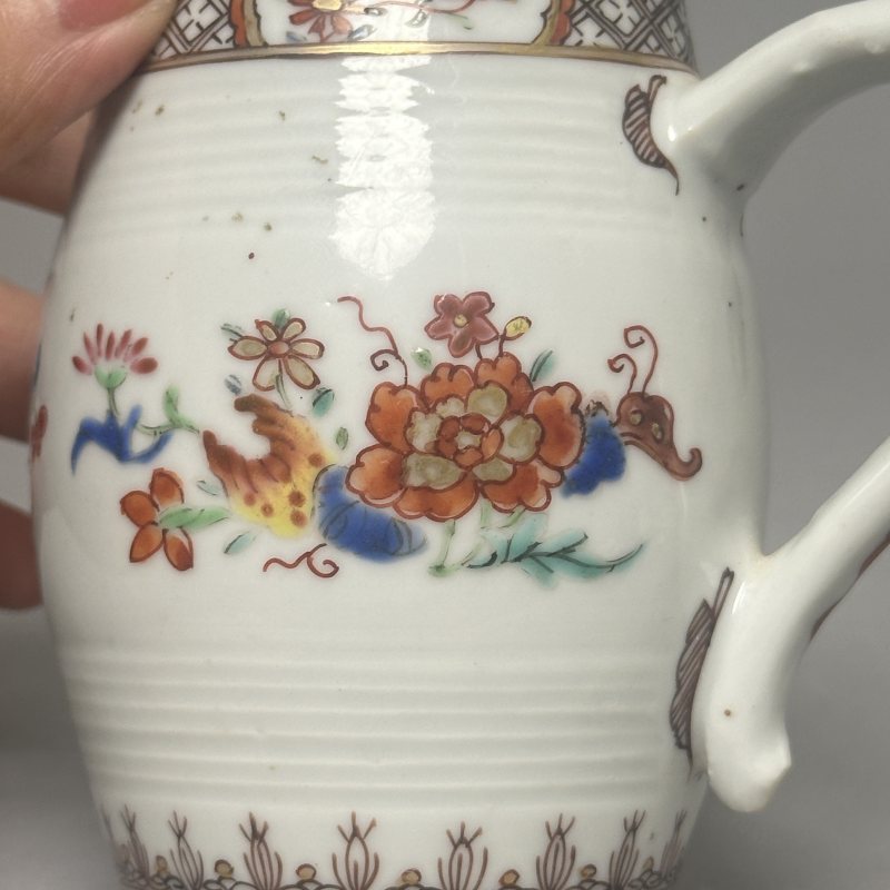清乾隆 粉彩花卉把杯 - 图3
