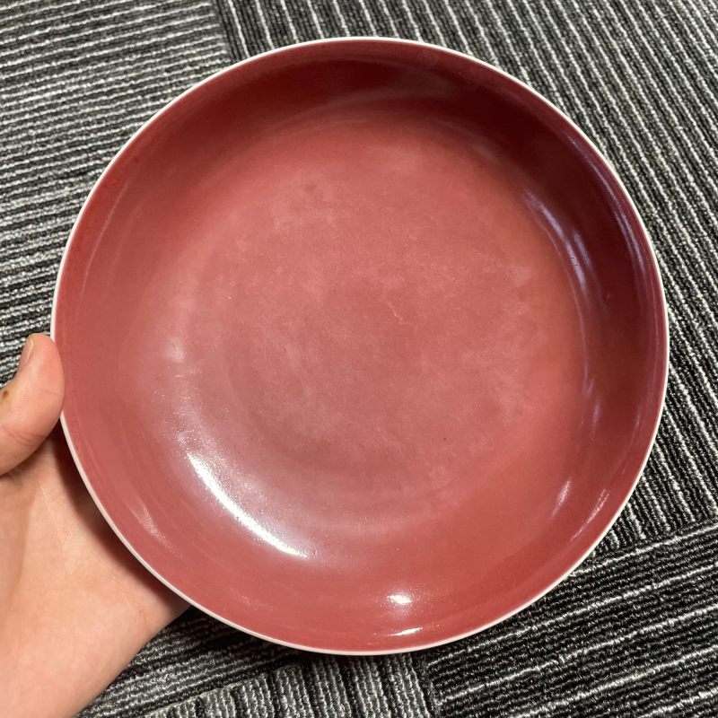清雍正 霁红釉盘 - 图4