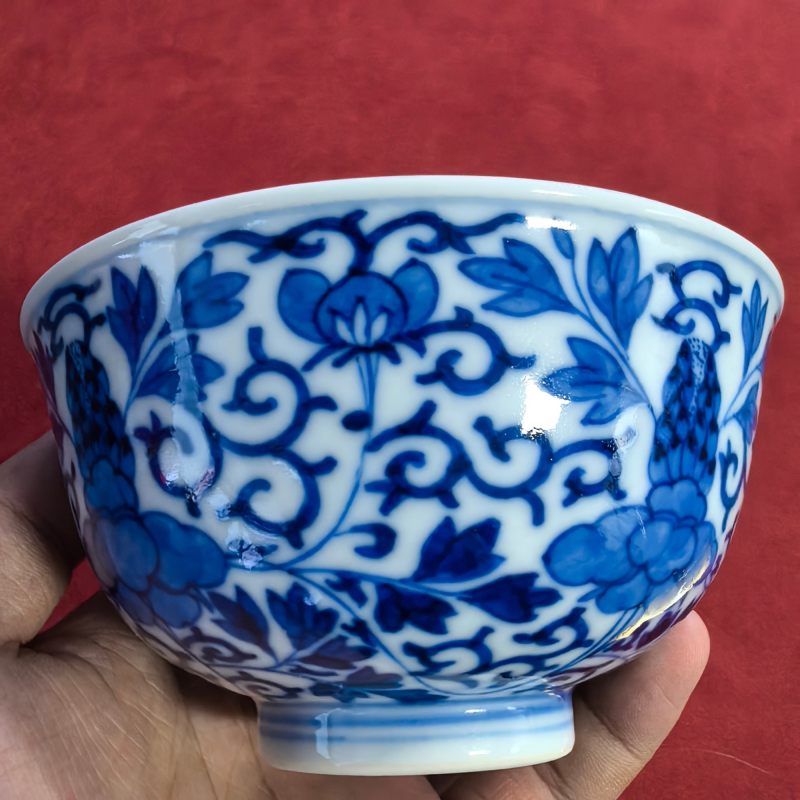 清光绪 青花缠枝牡丹纹碗 - 图9