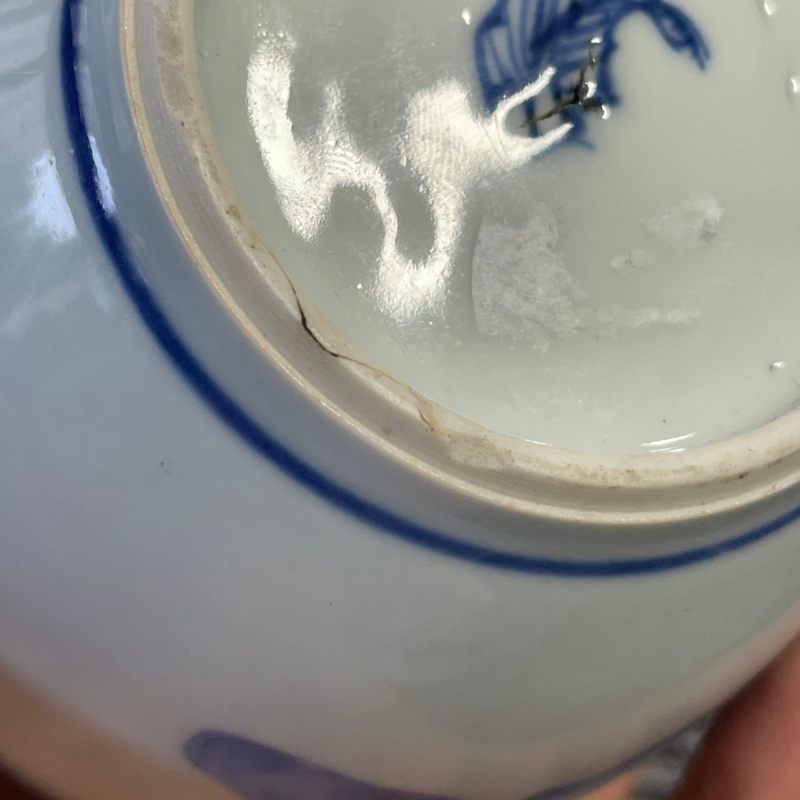 清康熙 青花仕女图小罐 - 图18