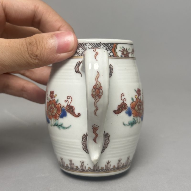 清乾隆 粉彩花卉把杯 - 图7