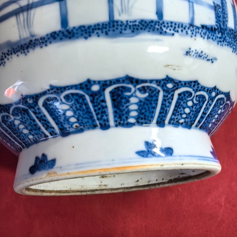 清晚期 青花竹石芭蕉玉壶春瓶 - 图10