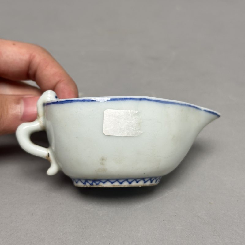 清晚期 青花花卉纹杯 - 图4
