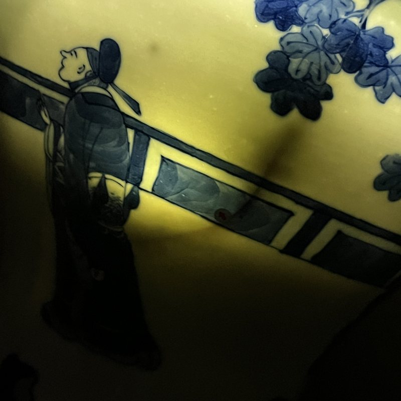 清晚期青花人物故事将军罐 - 图19