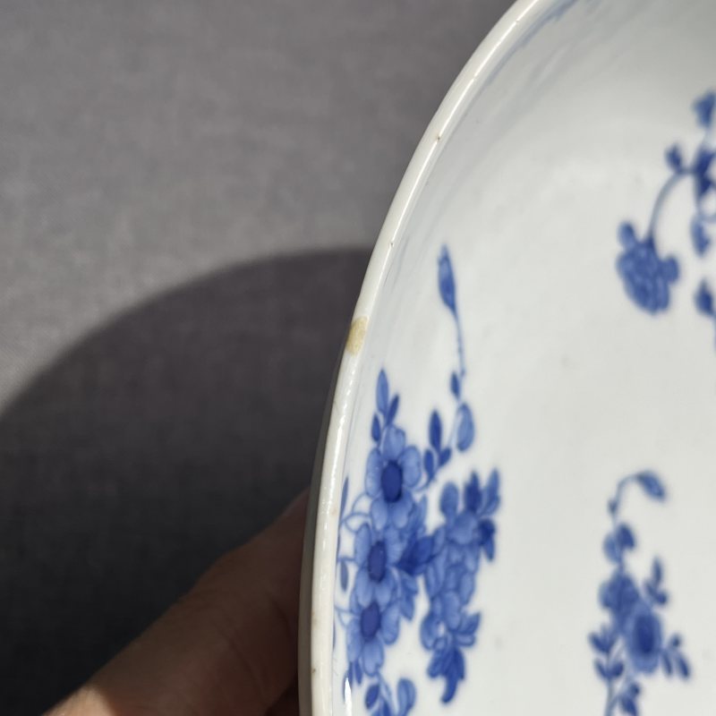 清光绪青花花卉纹盘 - 图12