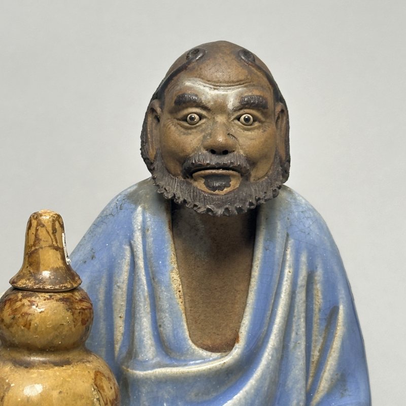 清晚期 石湾窑铁拐李瓷塑 - 图3