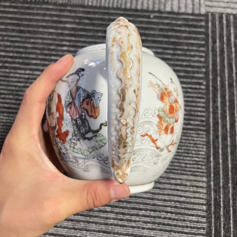 清雍正 粉彩八仙图茶壶 - 图13