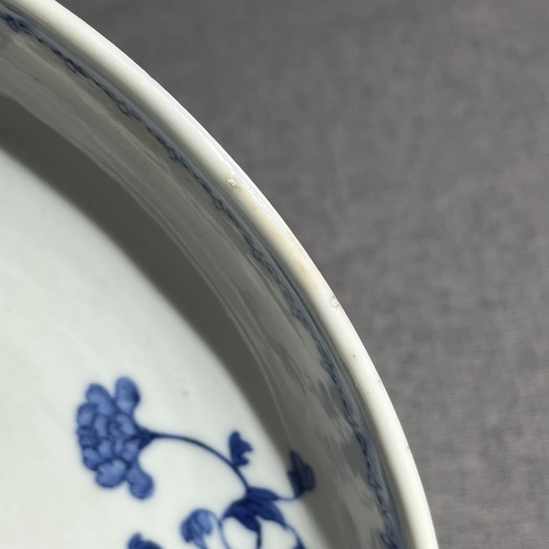 清光绪青花花卉纹盘 - 图13