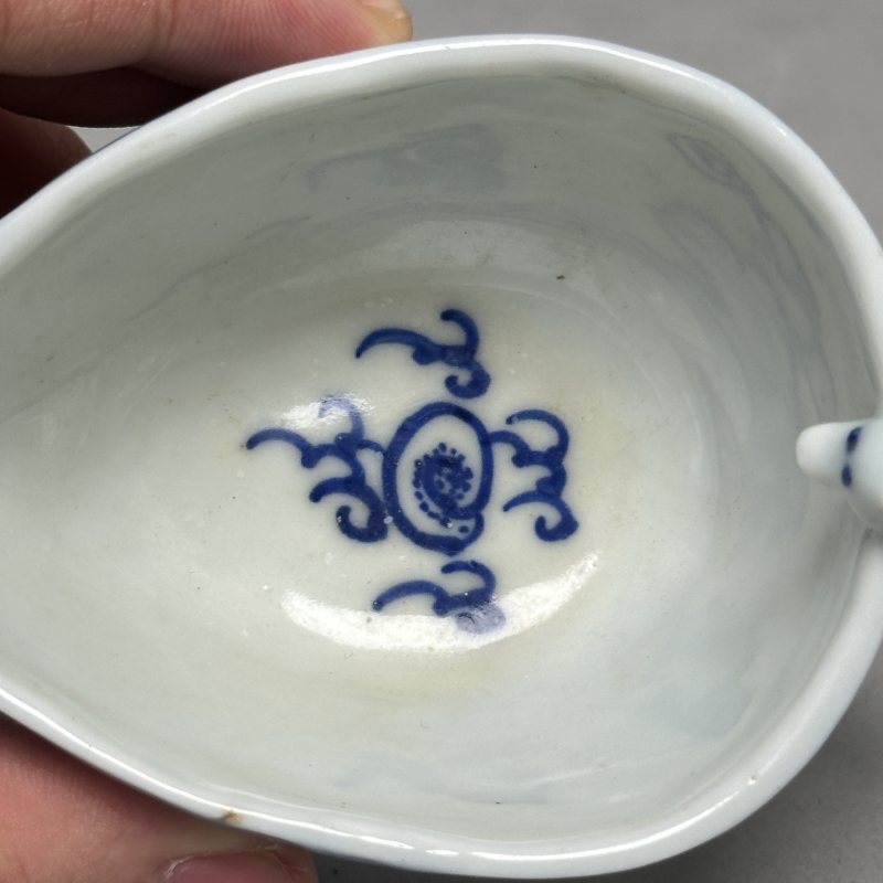 清晚期 青花花卉纹杯 - 图7