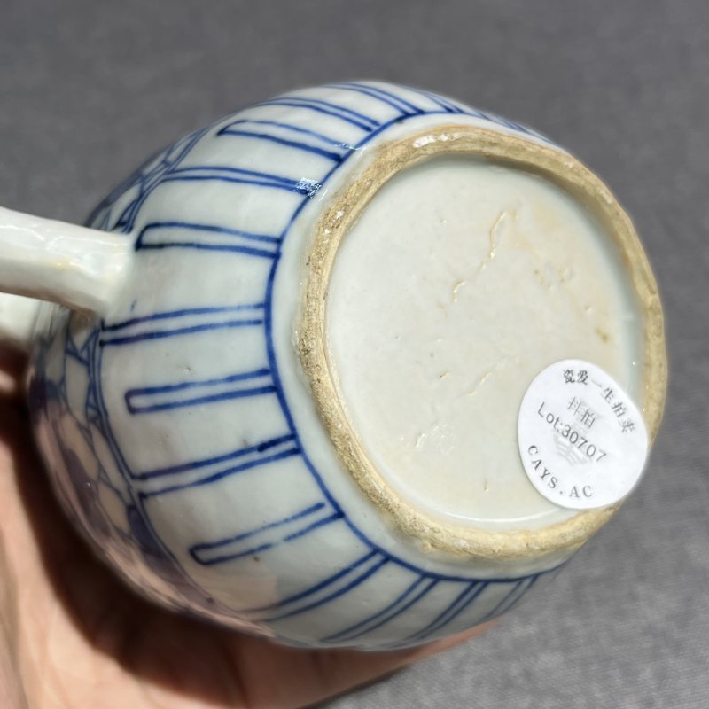 清中期青花冰梅茶壶 - 图13