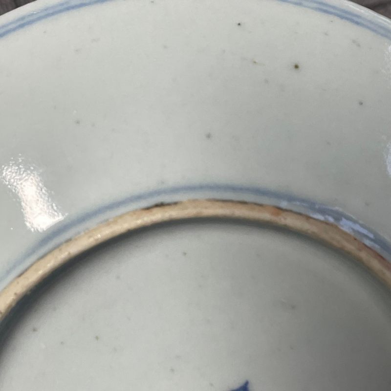 清 青花缠枝莲纹、团凤纹盘两只 - 图11