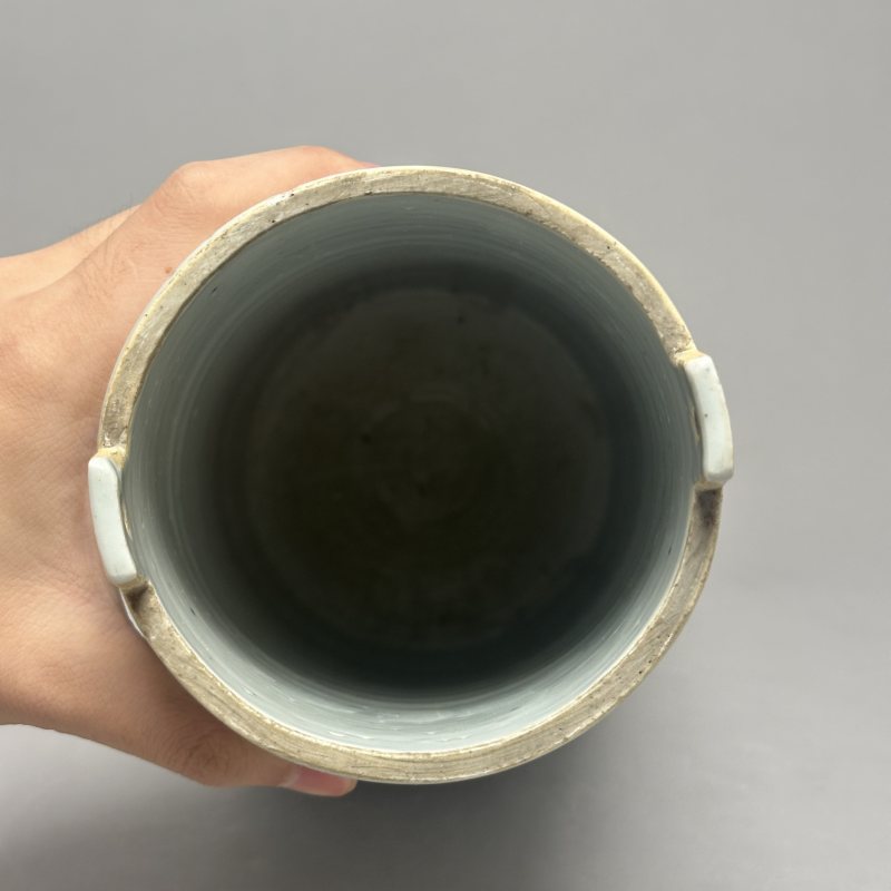 清乾隆 青花山水纹冰桶 - 图10