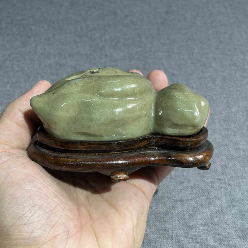 清青釉桃型洗 - 图4