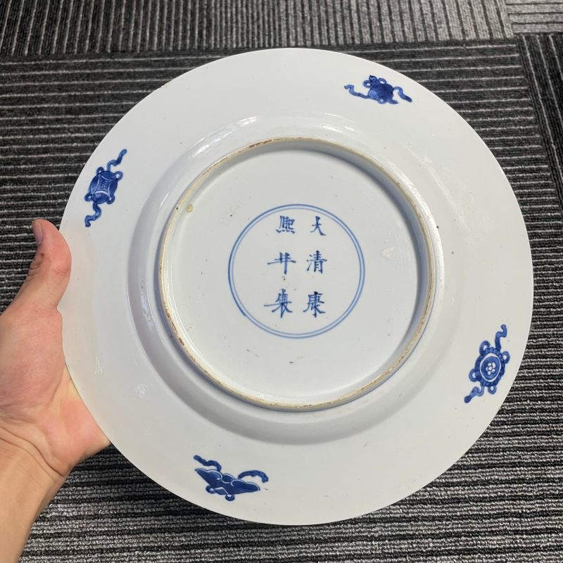 清康熙 青花仕女图盘 - 图11