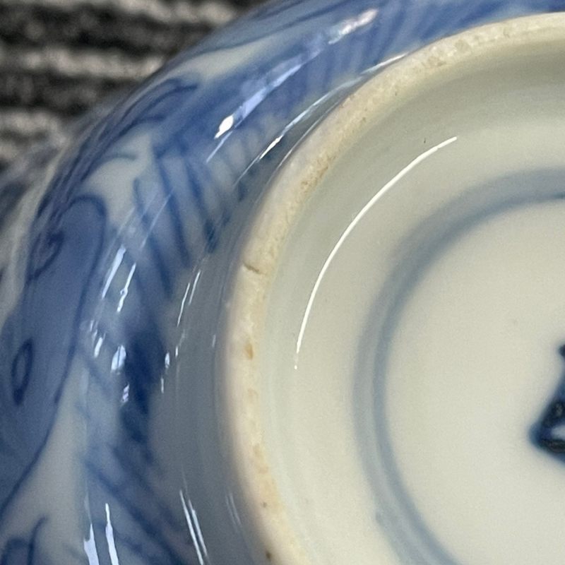 清康熙 青花鱼藻纹花口杯 - 图13