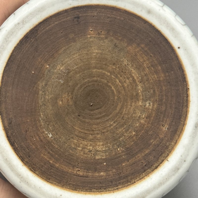 清雍正 哥釉笔筒 - 图6