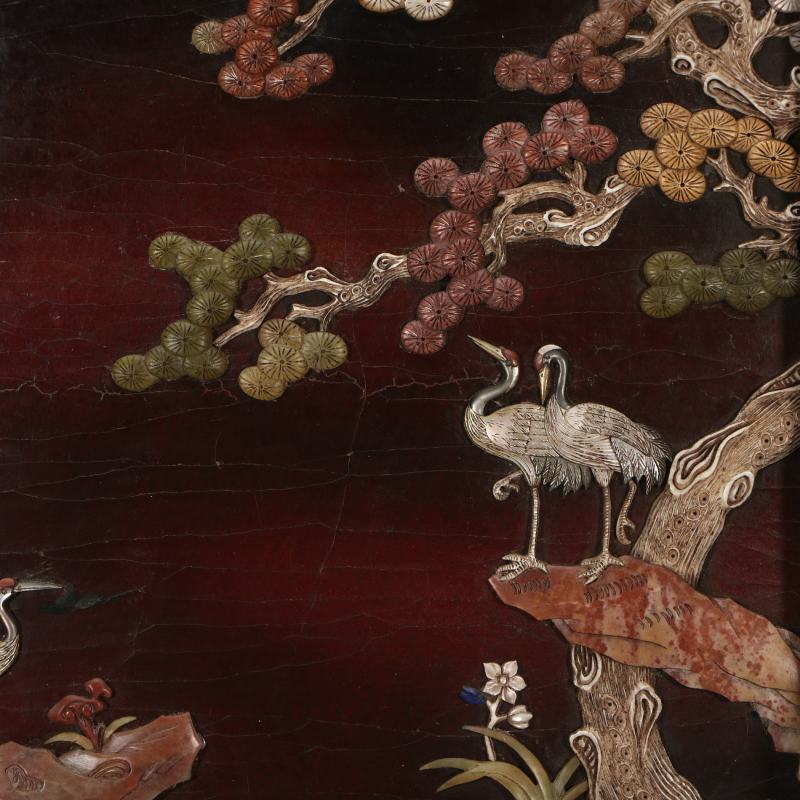 清乾隆紫檀嵌玉石插屏 - 图4