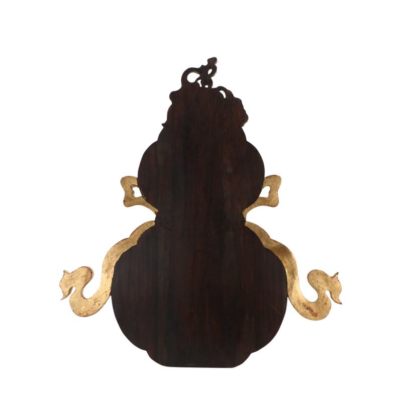 清中晚期紫檀描金吉祥如意葫芦挂屏一套 - 图6