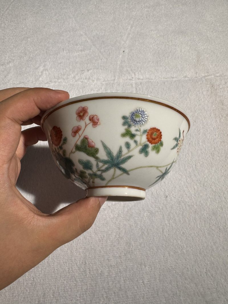 清光绪 粉彩花卉纹小碗 - 图8