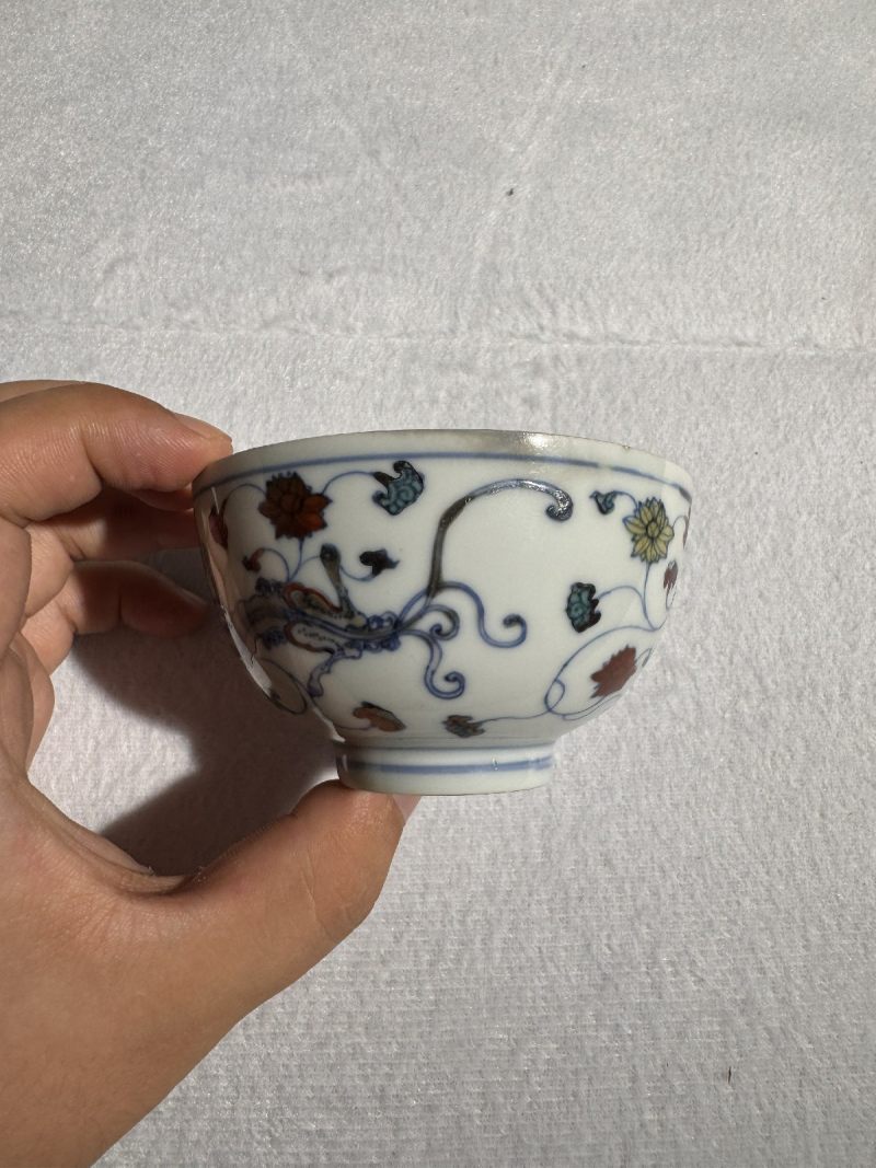 清康熙 斗彩龙穿花茶圆 - 图6