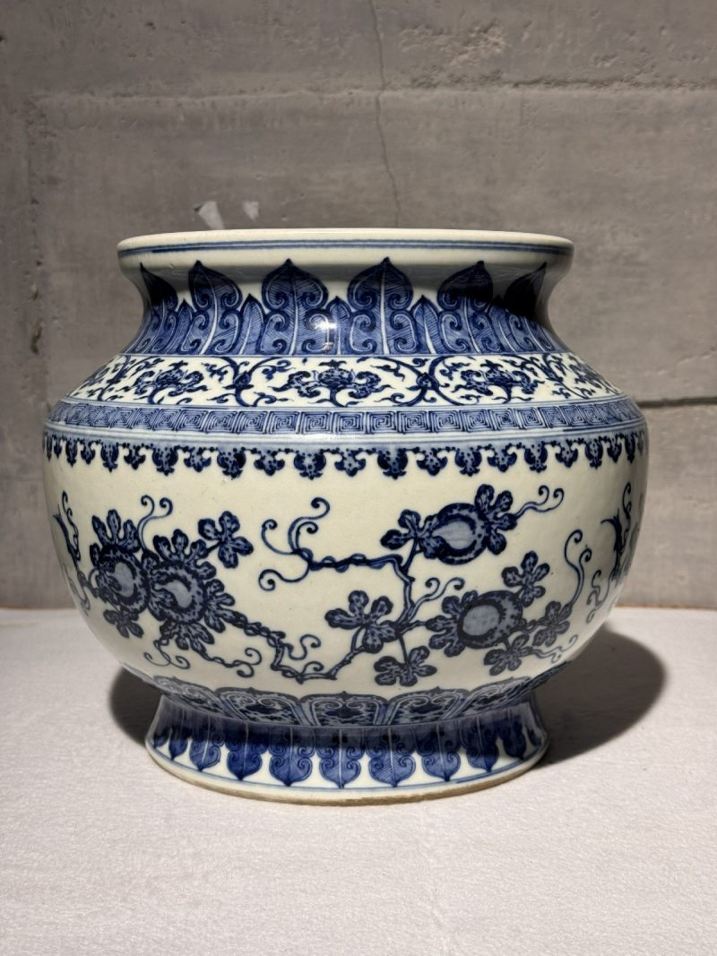清雍正 青花瓜瓞连绵尊 - 图4
