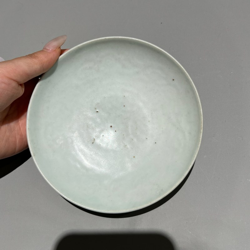 明代 卵白釉印花盘一对 - 图14