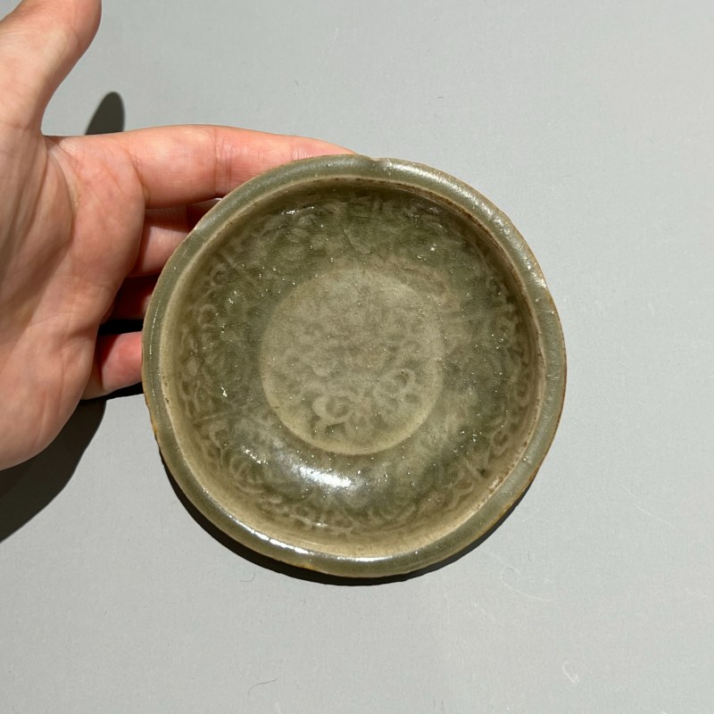 明代 青釉印花碟一对 - 图11