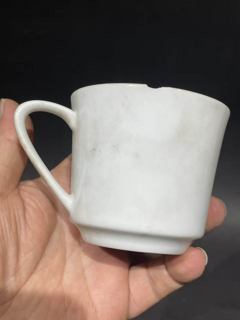 解放后青绿山水杯碟 - 图8
