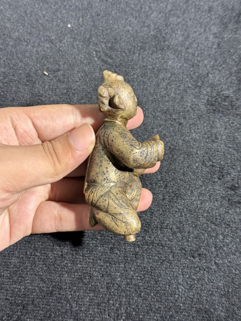 明 铜善财童子像 - 图5