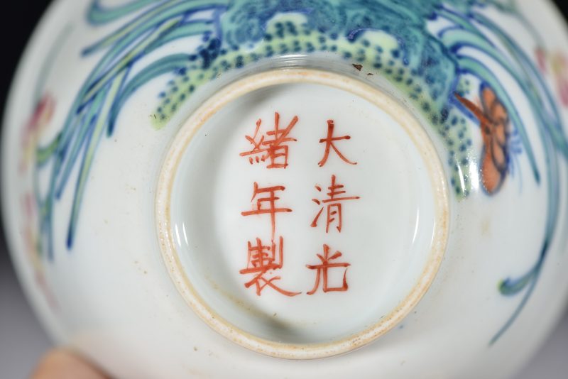 清 斗彩灵仙祝寿杯 - 图7