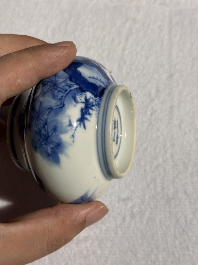 清雍正 青花月月见喜纹水丞 - 图13